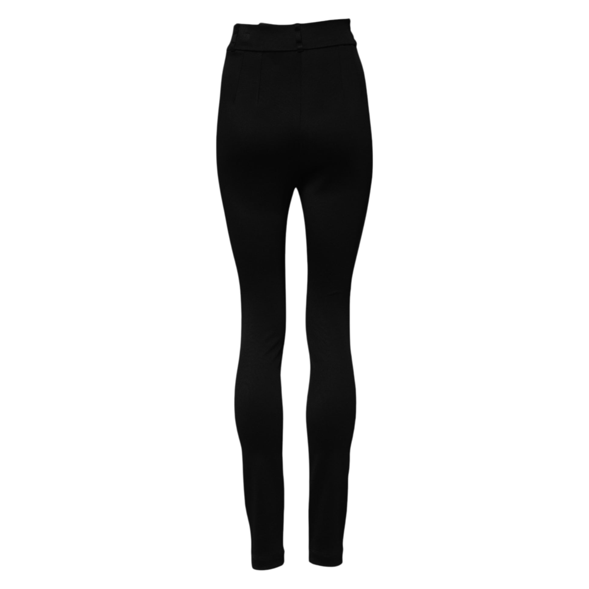 Dolce & Gabbana Black Nylon High Waist Skinny Leggings Pants Dolce & Gabbana