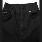Dolce & Gabbana Black Cotton High Waist Skinny Denim Jeans