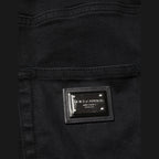 Dolce & Gabbana Black Cotton High Waist Skinny Denim Jeans