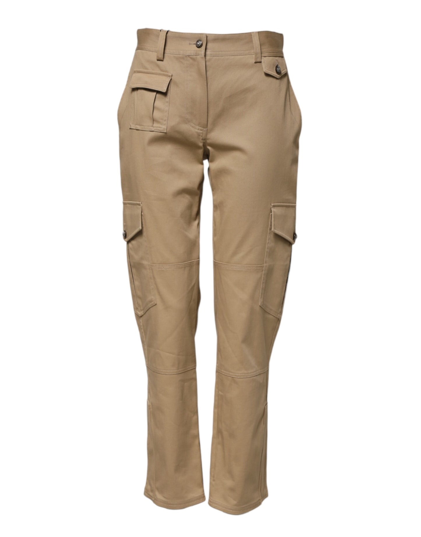 Dolce & Gabbana Beige Mid Waist Cargo Tapered Pants Dolce & Gabbana