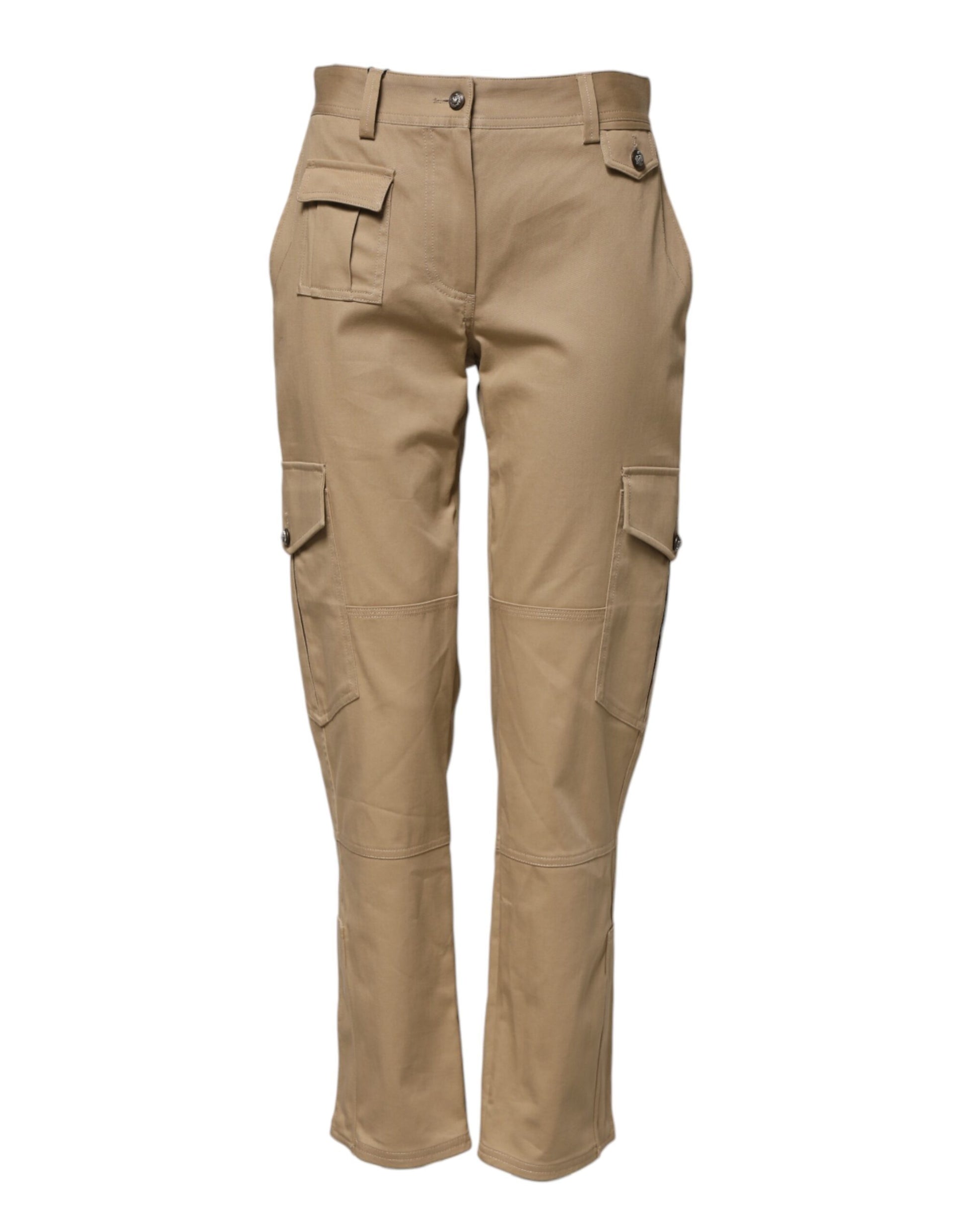 Dolce & Gabbana Beige Mid Waist Cargo Tapered Pants Dolce & Gabbana