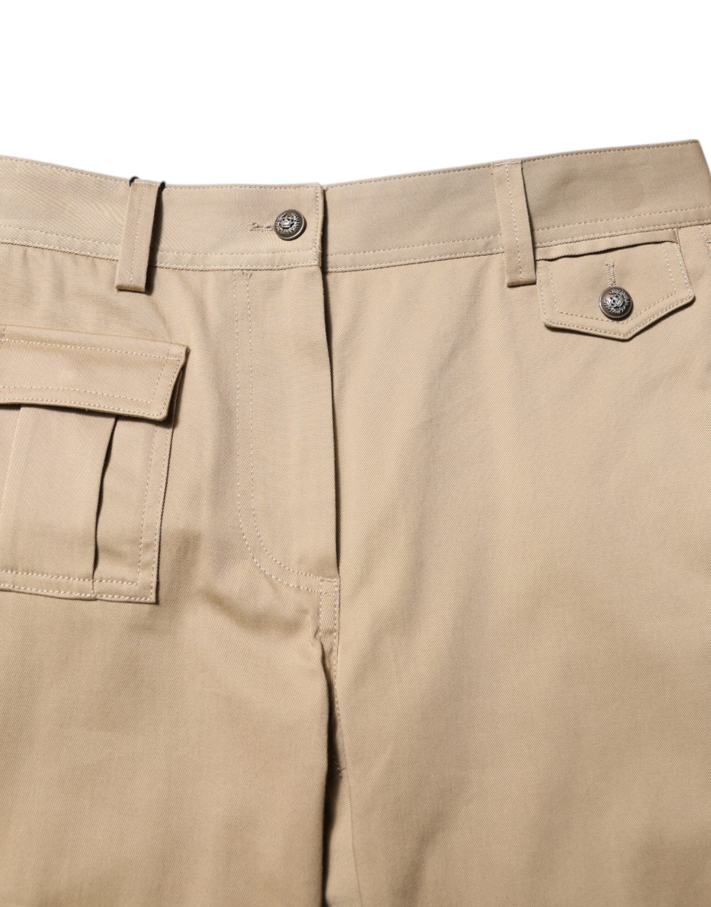 Dolce & Gabbana Beige Mid Waist Cargo Tapered Pants Dolce & Gabbana