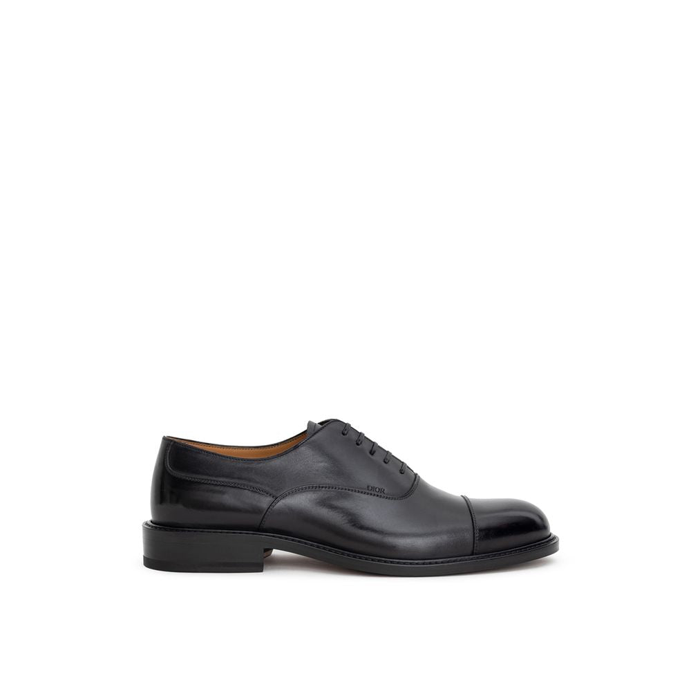 Dior Black Leather Oxfords And Derbies