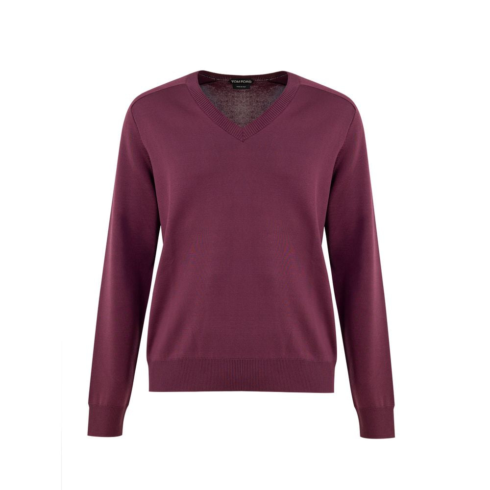 Tom Ford Purple Silk Sweater Tom Ford