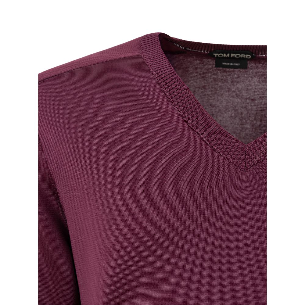 Tom Ford Purple Silk Sweater Tom Ford