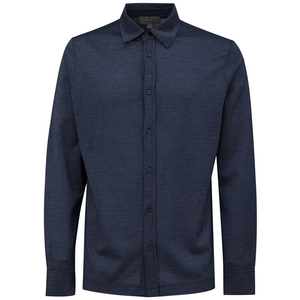 Canali Blue Cotton Shirt Canali
