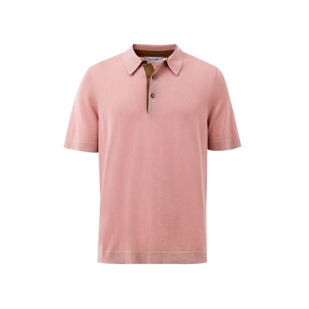 Gran Sasso Pink Cotton Polo Shirt Gran Sasso