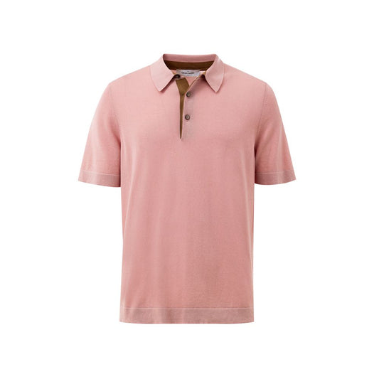 Gran Sasso Pink Cotton Polo Shirt Gran Sasso