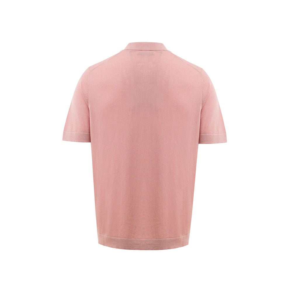 Gran Sasso Pink Cotton Polo Shirt Gran Sasso