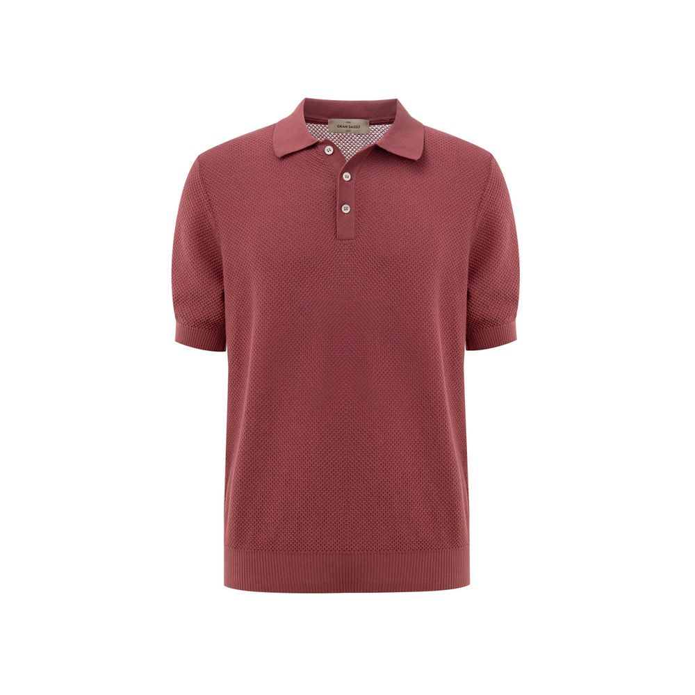 Gran Sasso Red Cotton Polo Shirt Gran Sasso