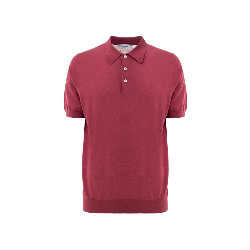 Gran Sasso Red Cotton Polo Shirt Gran Sasso