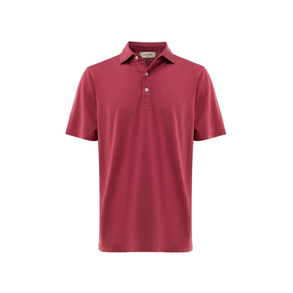 Gran Sasso Red Cotton Polo Shirt Gran Sasso