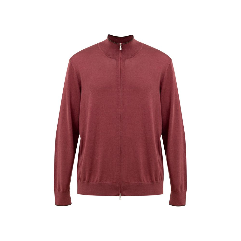 Gran Sasso Red Silk T-Shirt Gran Sasso