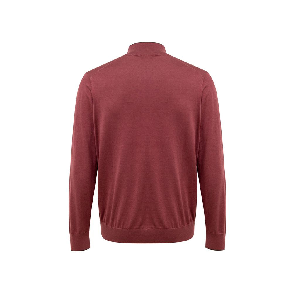 Gran Sasso Red Silk T-Shirt Gran Sasso