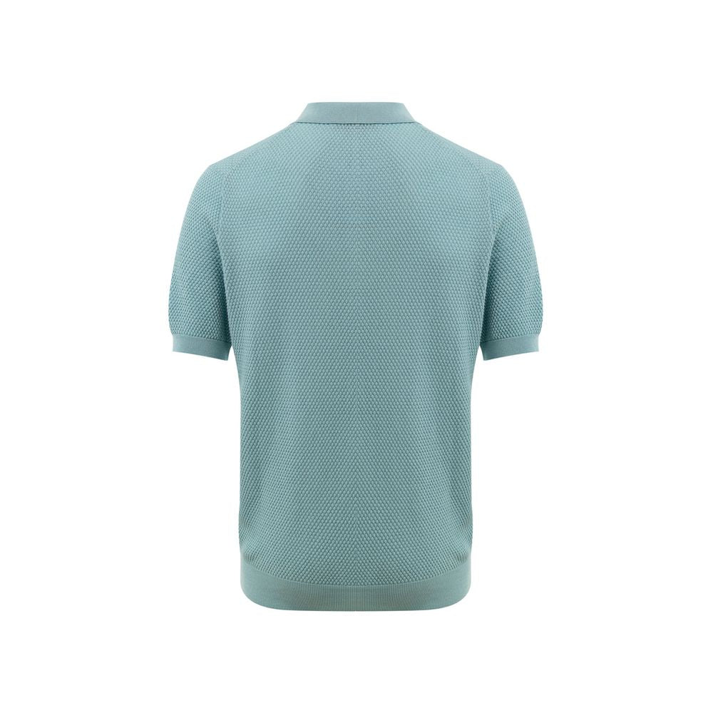 Gran Sasso Blue Cotton Polo Shirt Gran Sasso