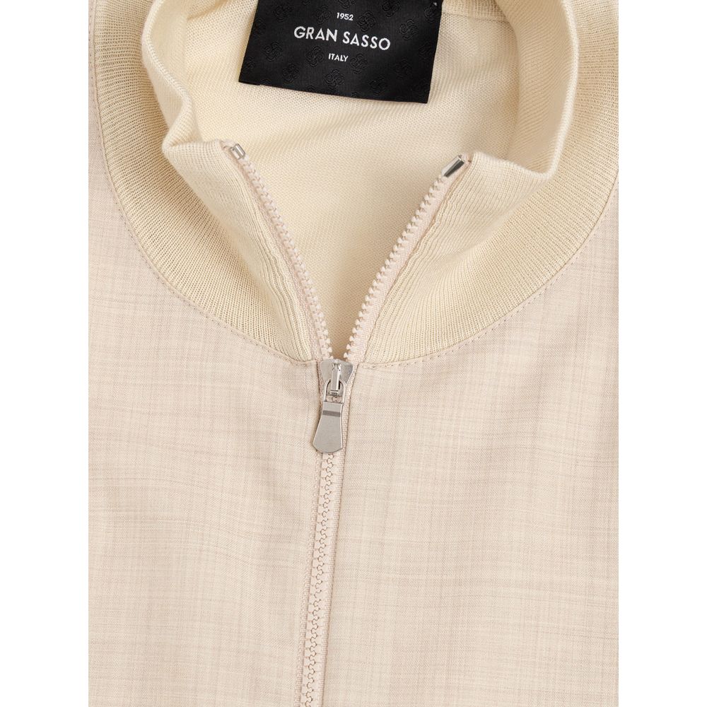 Gran Sasso Beige Wool T-Shirt Gran Sasso