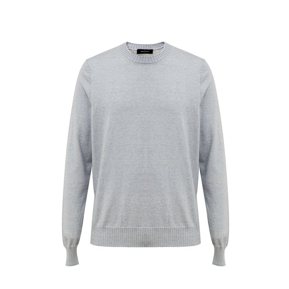 Gran Sasso Blue Cotton Sweater Gran Sasso