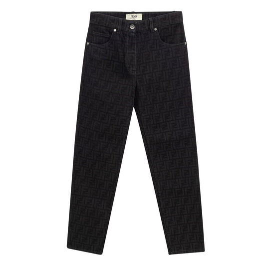 Fendi Black Cotton Jeans Denim Fendi