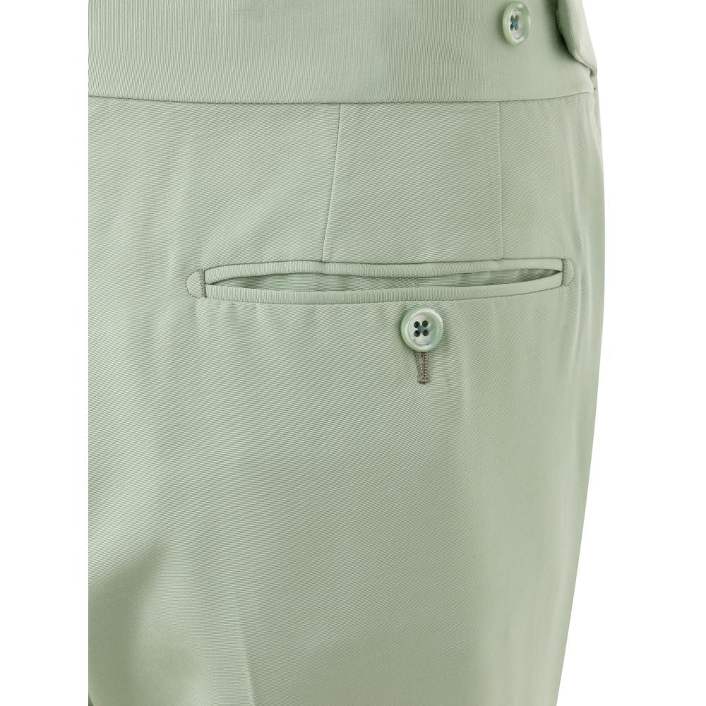 Tom Ford Green Viscose Chino Pant Tom Ford