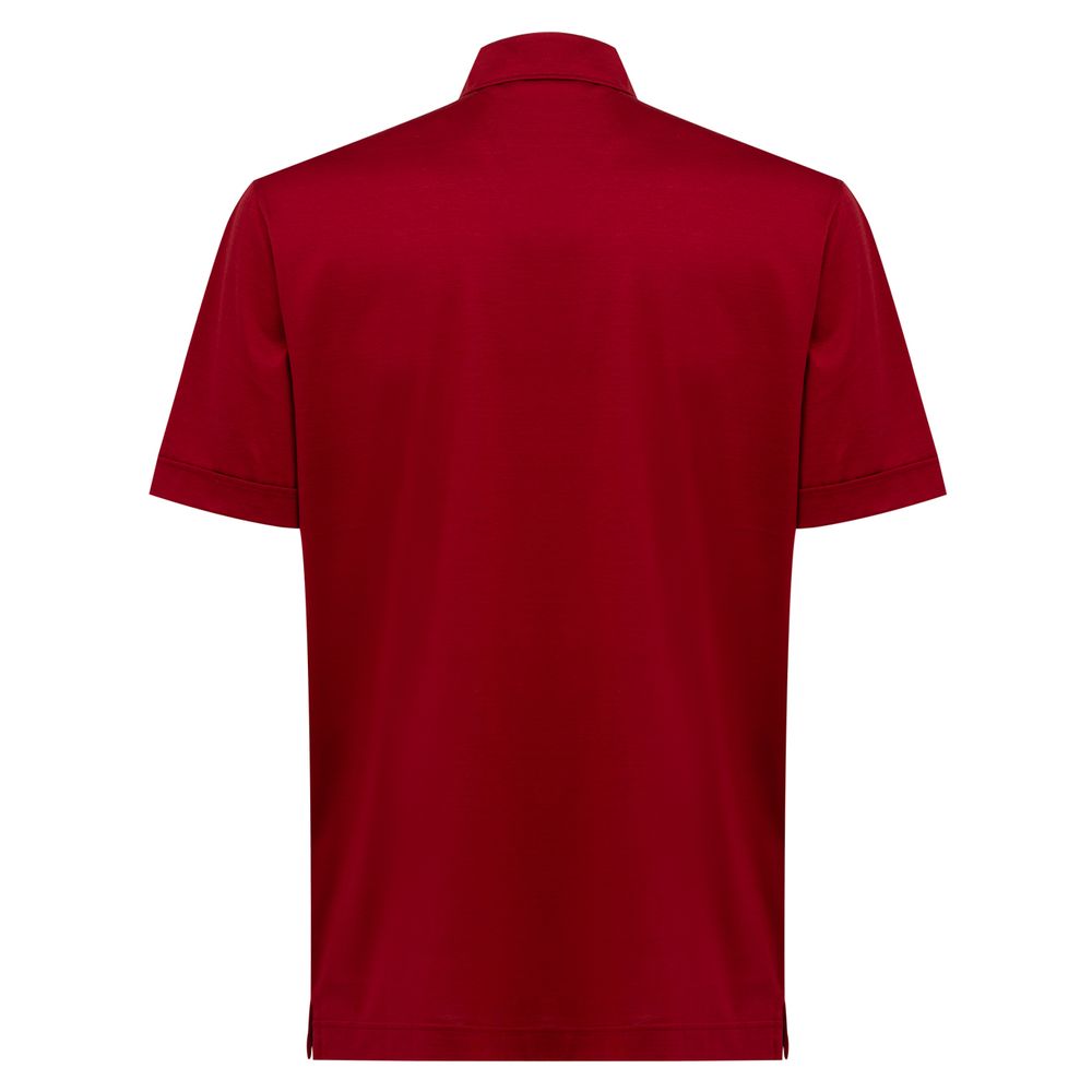 Canali Red Cotton Shirt Canali