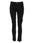 Dolce & Gabbana Black Cotton Skinny Mid Waist Denim Jeans