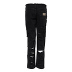 Dolce & Gabbana Black Cotton Tattered Mid Waist Denim Jeans