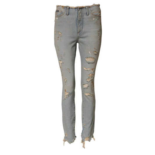 Dolce & Gabbana Light Blue High Waist Skinny Denim Jeans Dolce & Gabbana
