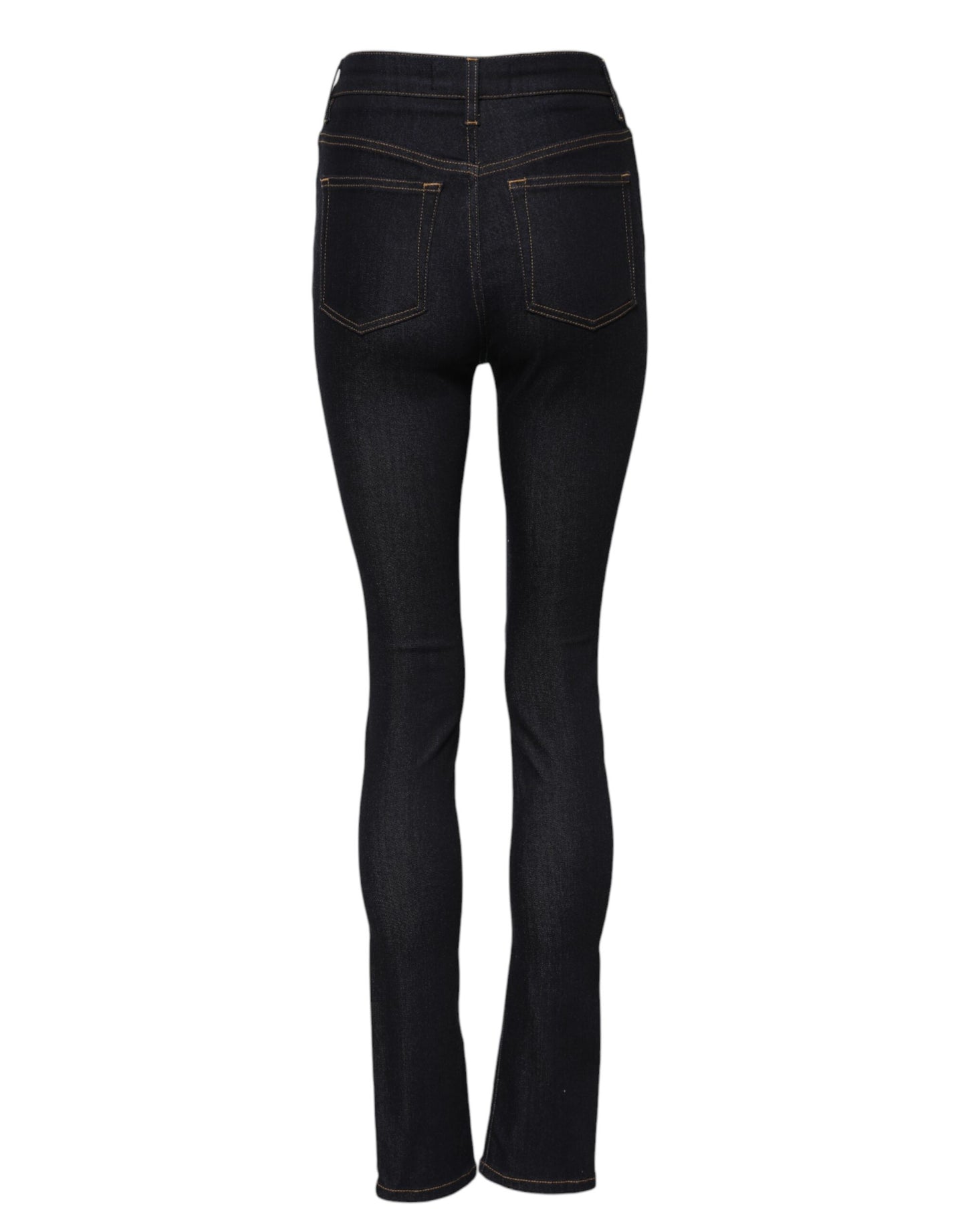 Dolce & Gabbana Blue Cotton High Waist Skinny Denim Jeans Dolce & Gabbana