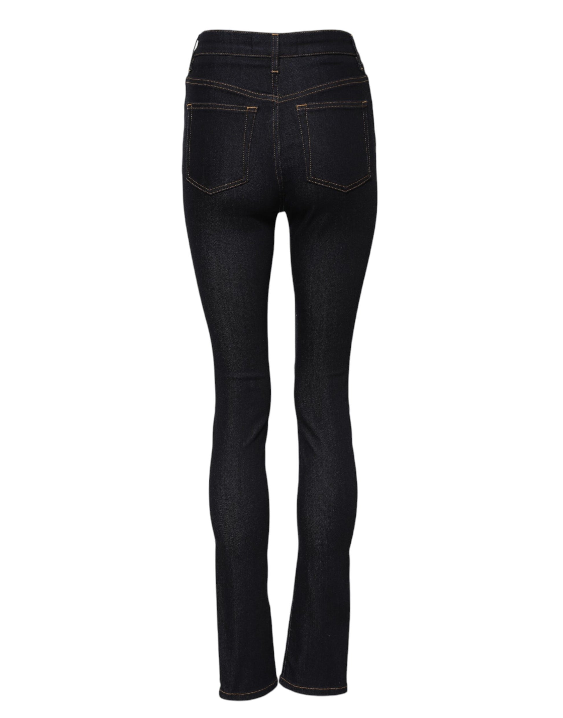 Dolce & Gabbana Blue Cotton High Waist Skinny Denim Jeans Dolce & Gabbana