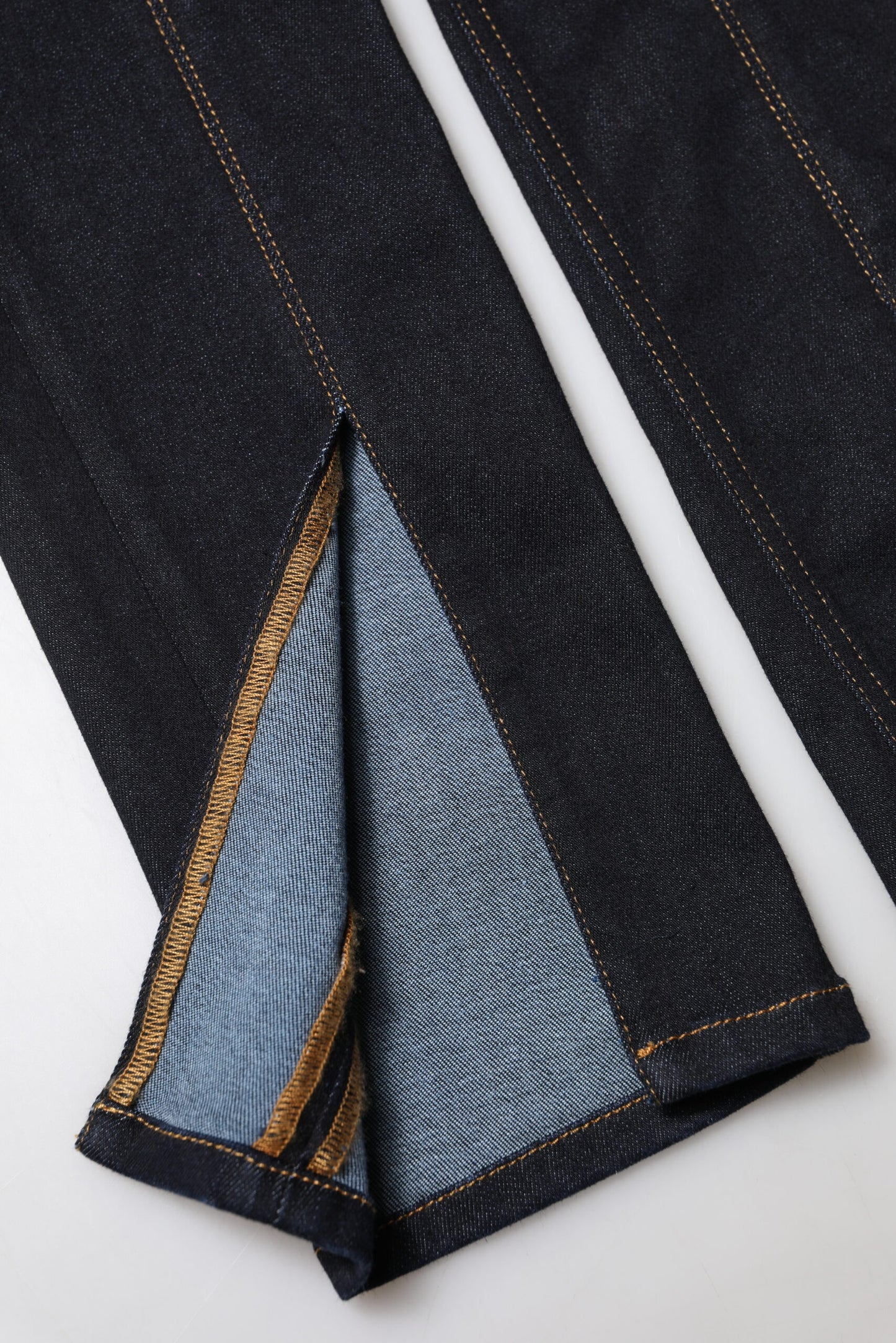 Dolce & Gabbana Blue Cotton High Waist Skinny Denim Jeans Dolce & Gabbana
