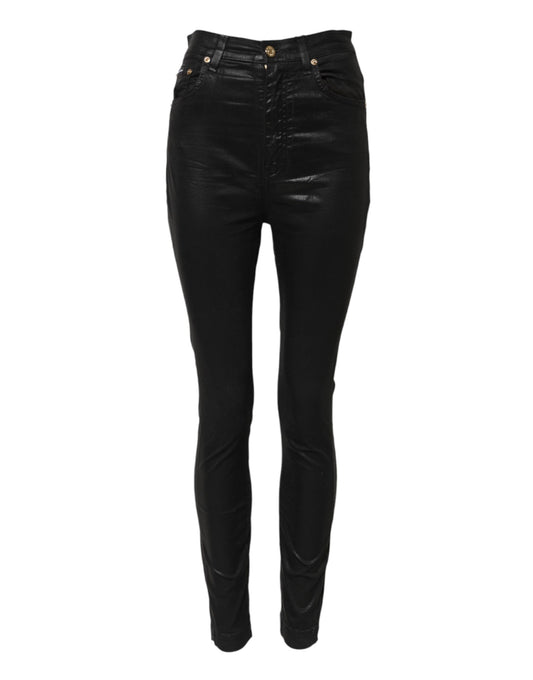 Dolce & Gabbana Black GRACE High Waist Skinny Denim Jeans Dolce & Gabbana