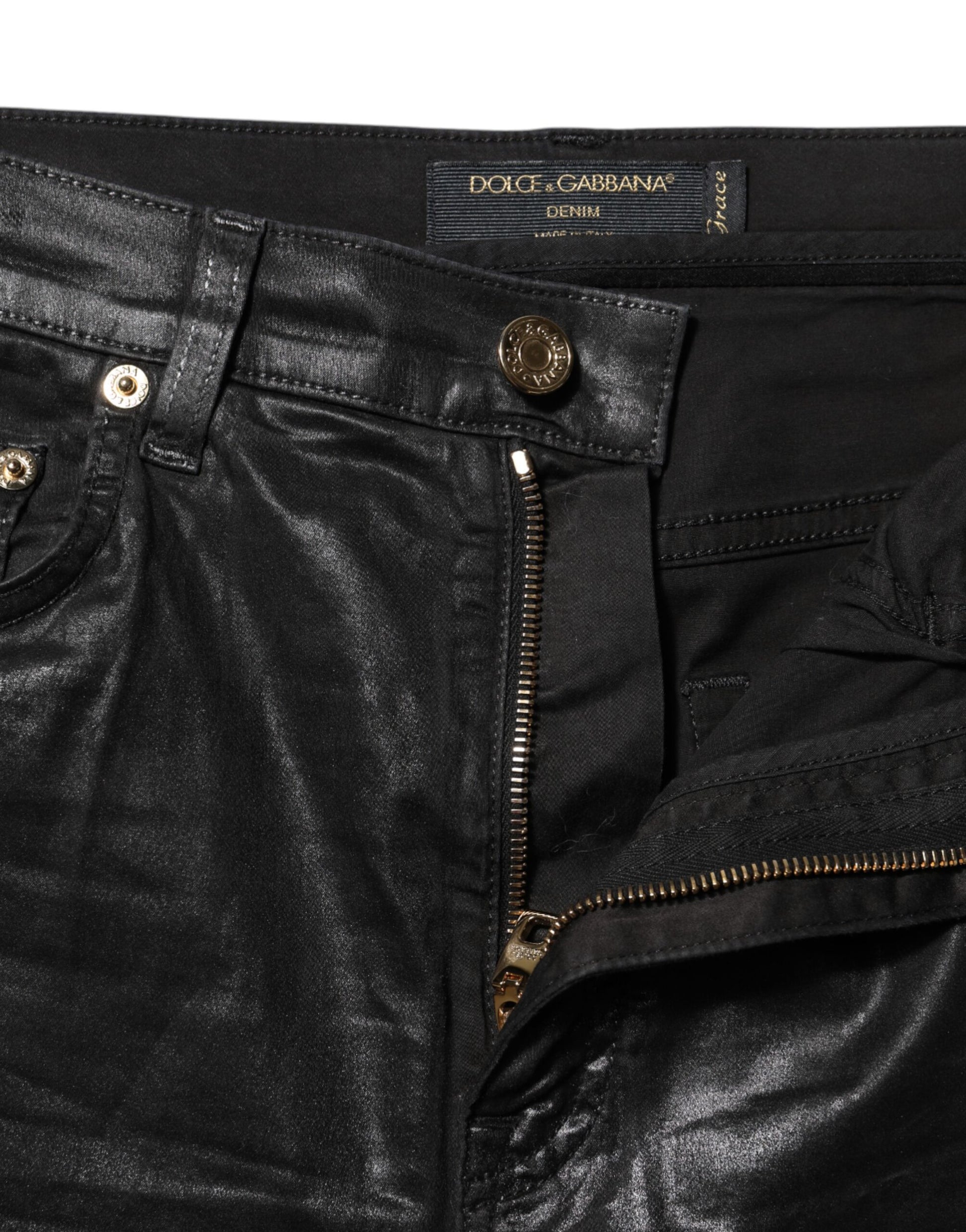 Dolce & Gabbana Black GRACE High Waist Skinny Denim Jeans Dolce & Gabbana