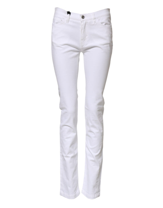 Dolce & Gabbana White GRACE Mid Waisted Skinny Denim Jeans Dolce & Gabbana
