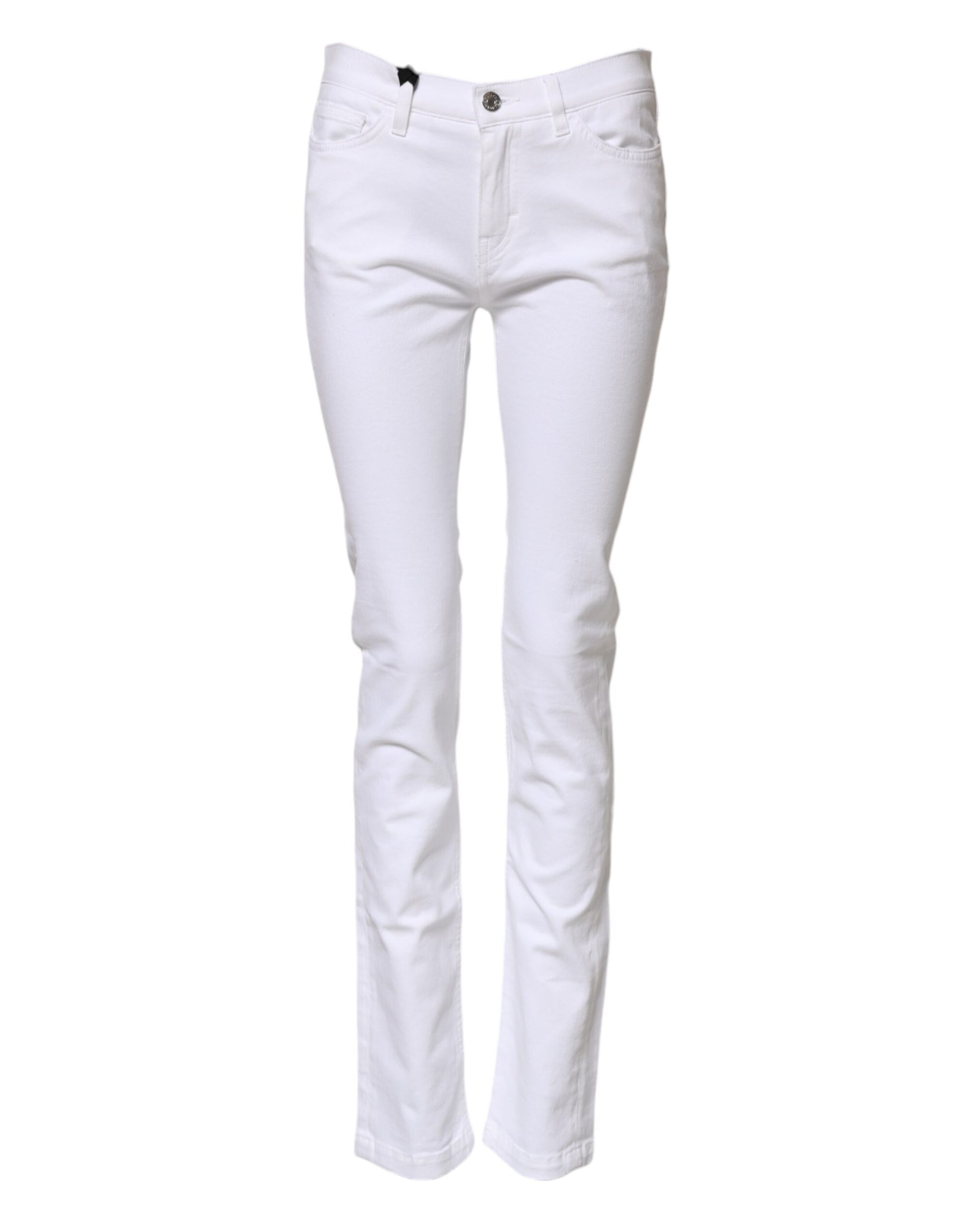 Dolce & Gabbana White GRACE Mid Waisted Skinny Denim Jeans Dolce & Gabbana