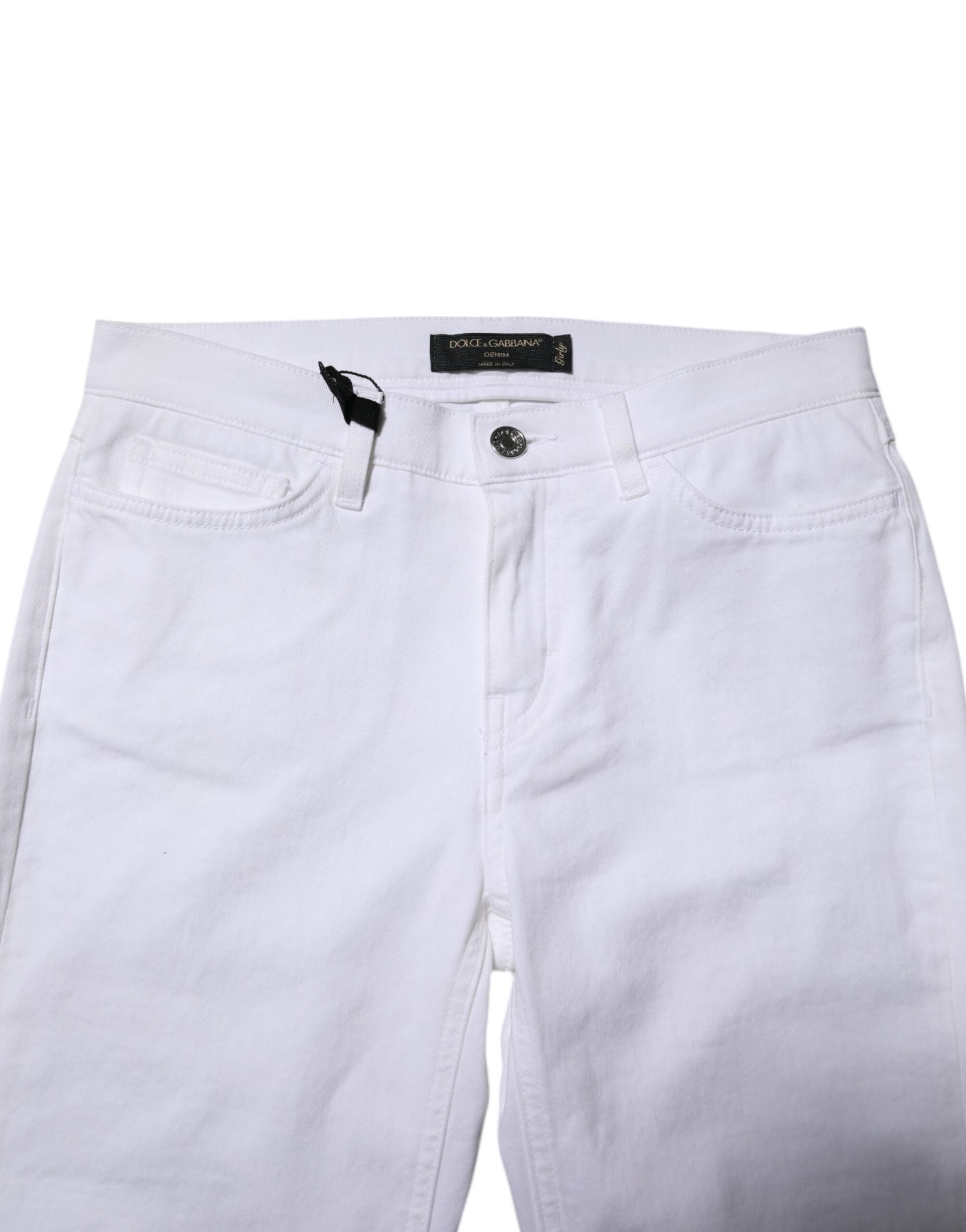 Dolce & Gabbana White GRACE Mid Waisted Skinny Denim Jeans Dolce & Gabbana