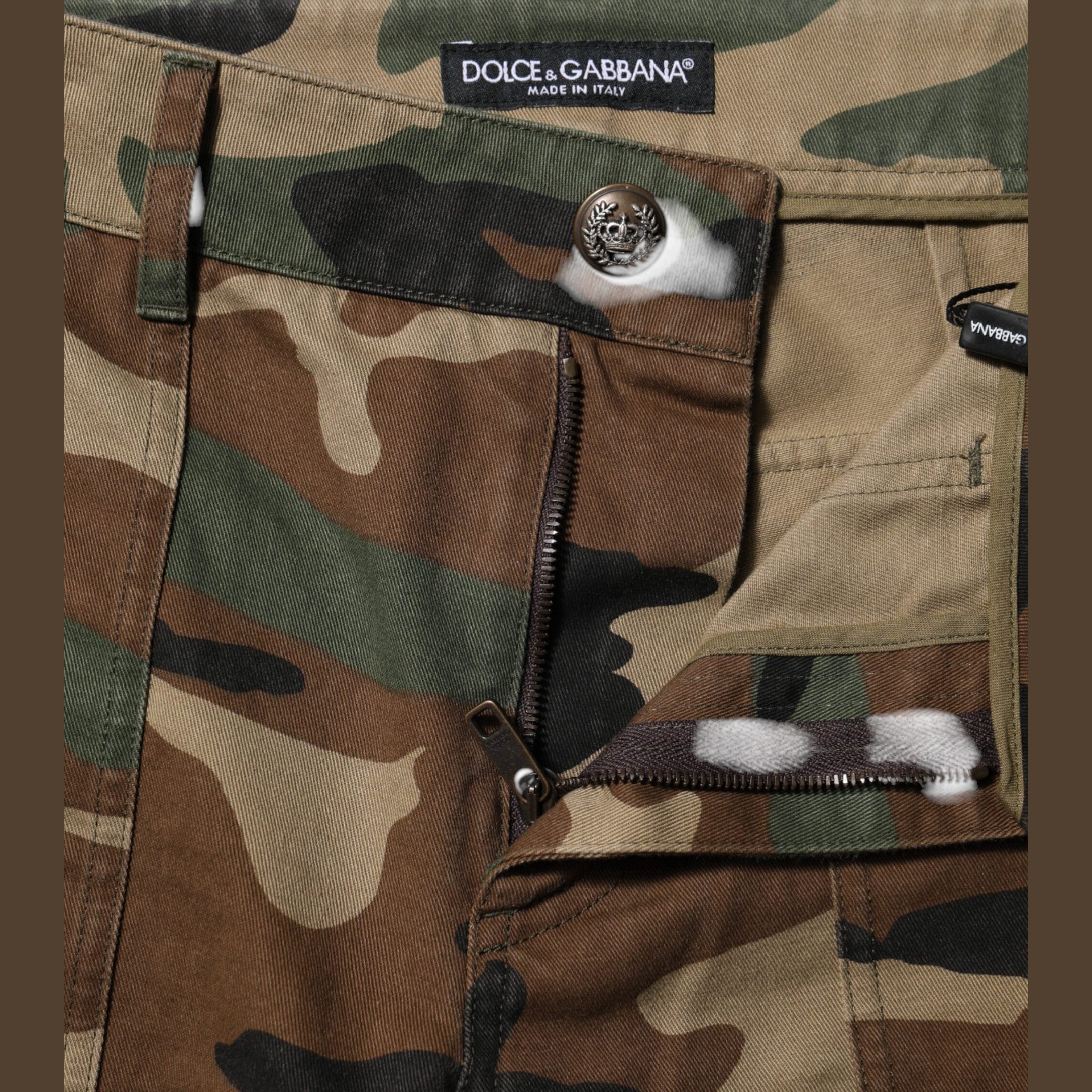 Dolce & Gabbana Multicolor Camouflage Cargo Pants