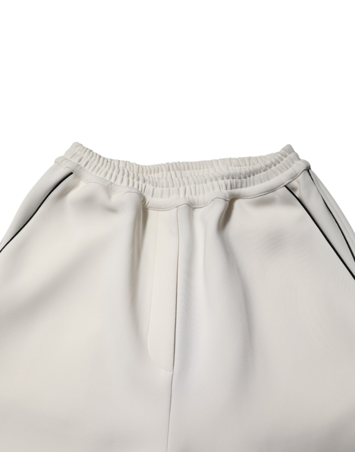 Dolce & Gabbana White Viscose Wide Leg Pull On Pants Dolce & Gabbana