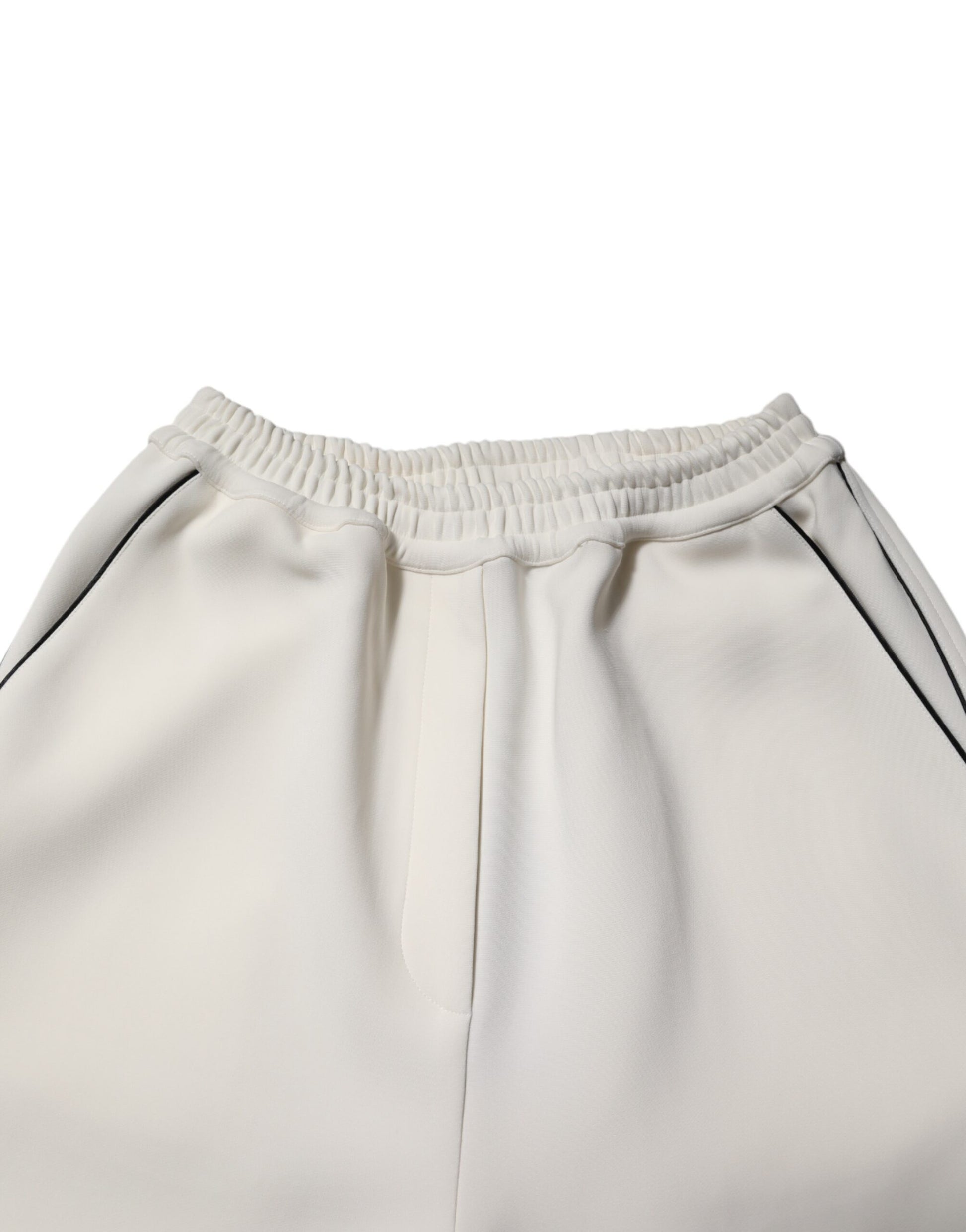 Dolce & Gabbana White Viscose Wide Leg Pull On Pants Dolce & Gabbana