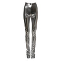 Dolce & Gabbana Metallic Silver Polyester Slim Fit Leggings Pants
