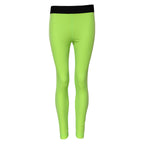 Dolce & Gabbana Green Nylon Slim Fit Leggings Pants