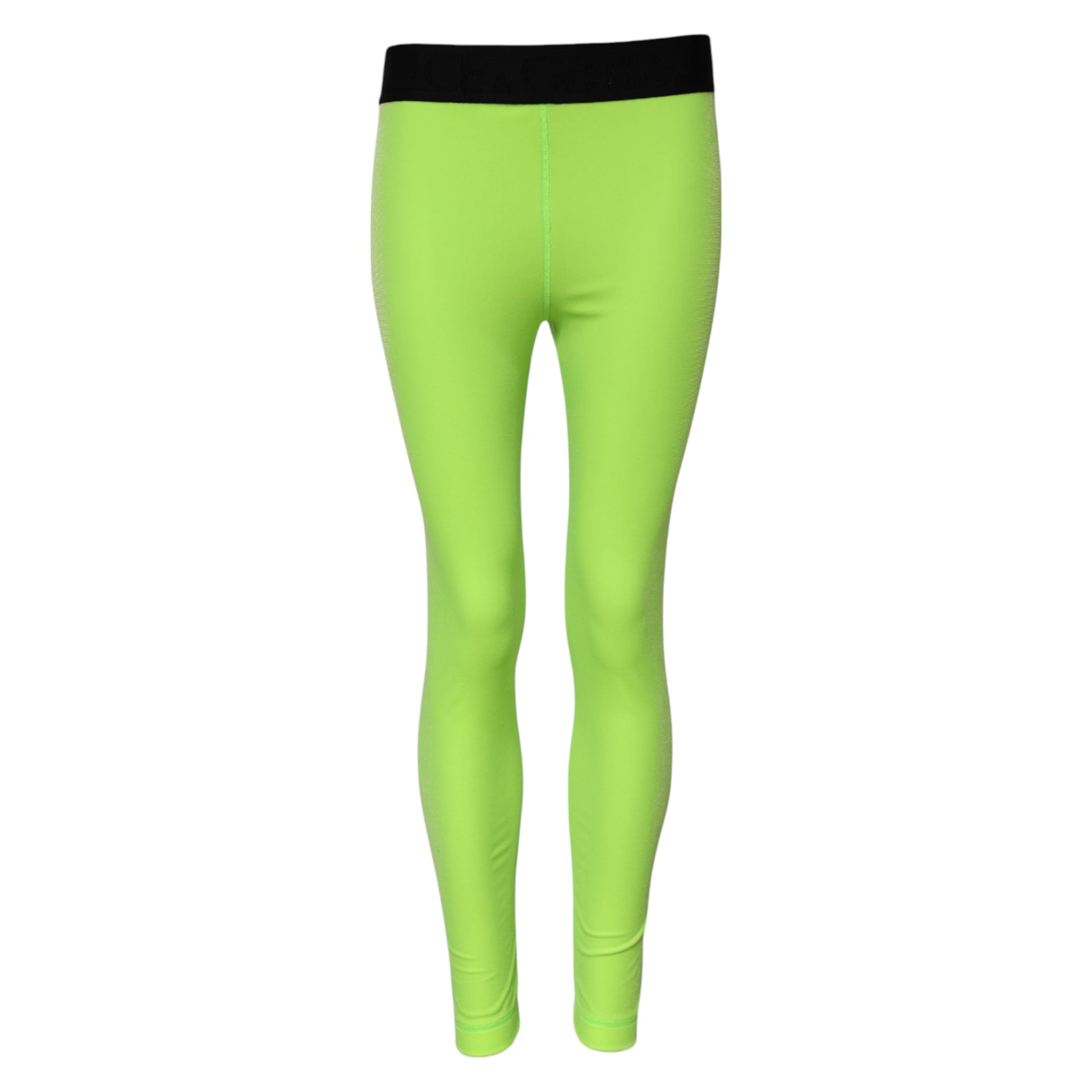 Dolce & Gabbana Green Nylon Slim Fit Leggings Pants Dolce & Gabbana