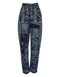 Dolce & Gabbana Blue Graphic Print Tapered Denim Jeans - Eljoys Fashion 