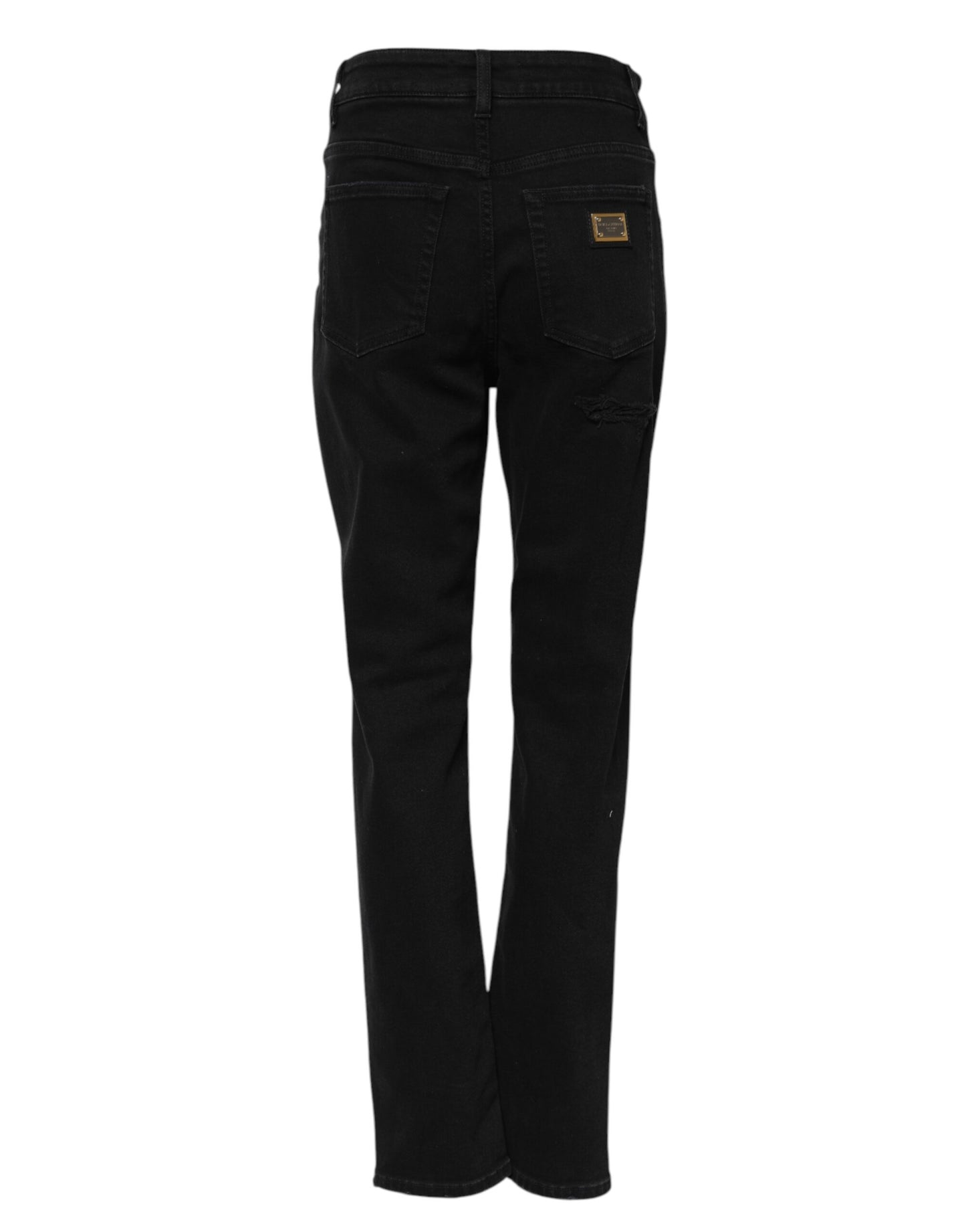 Dolce & Gabbana Black Boyfriend Cotton Flared Denim Jeans Dolce & Gabbana
