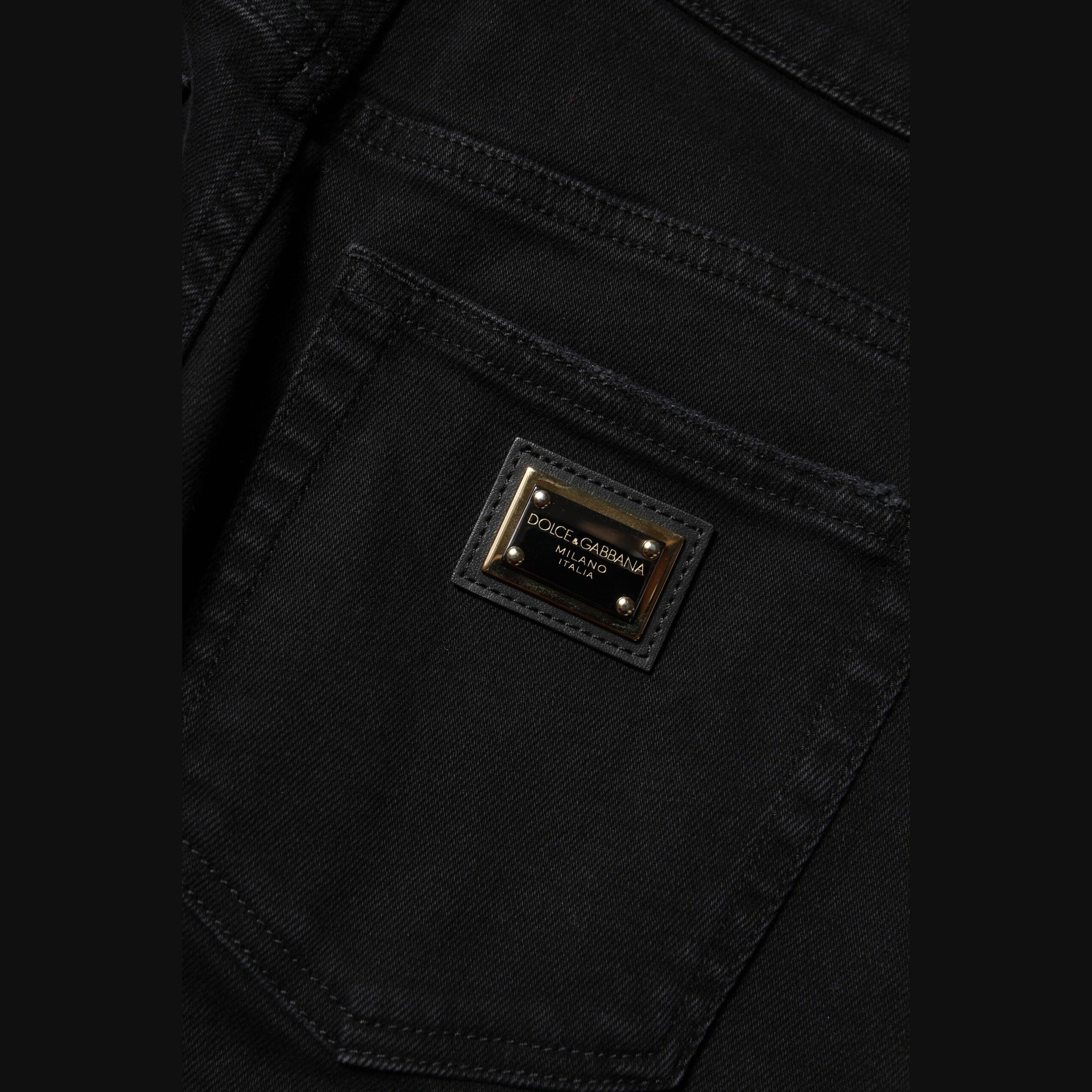 Dolce & Gabbana Black Boyfriend Cotton Flared Denim Jeans