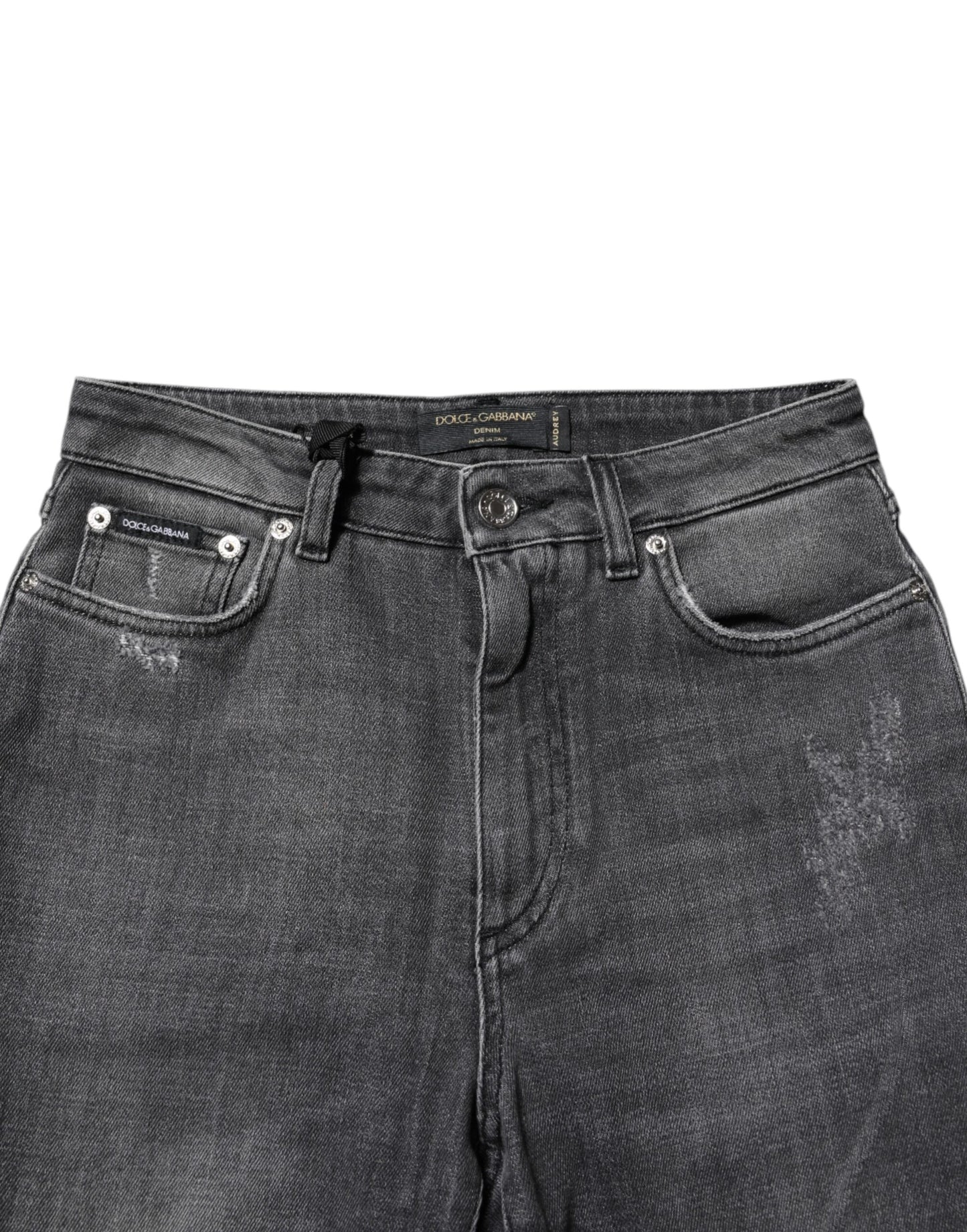 Dolce & Gabbana Dark Gray AUDREY Cotton Skinny Denim Jeans Dolce & Gabbana