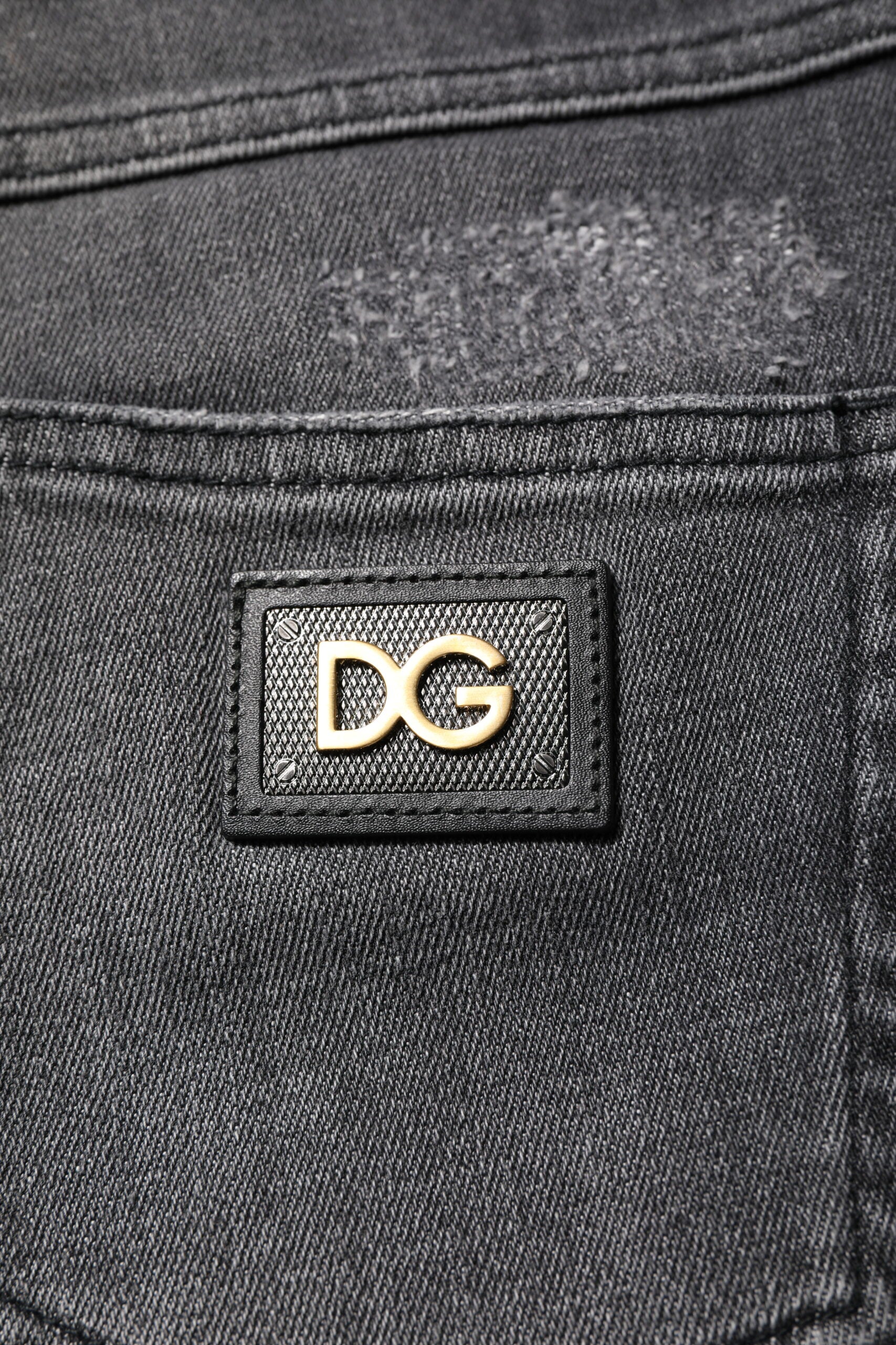 Dolce & Gabbana Dark Gray AUDREY Cotton Skinny Denim Jeans Dolce & Gabbana