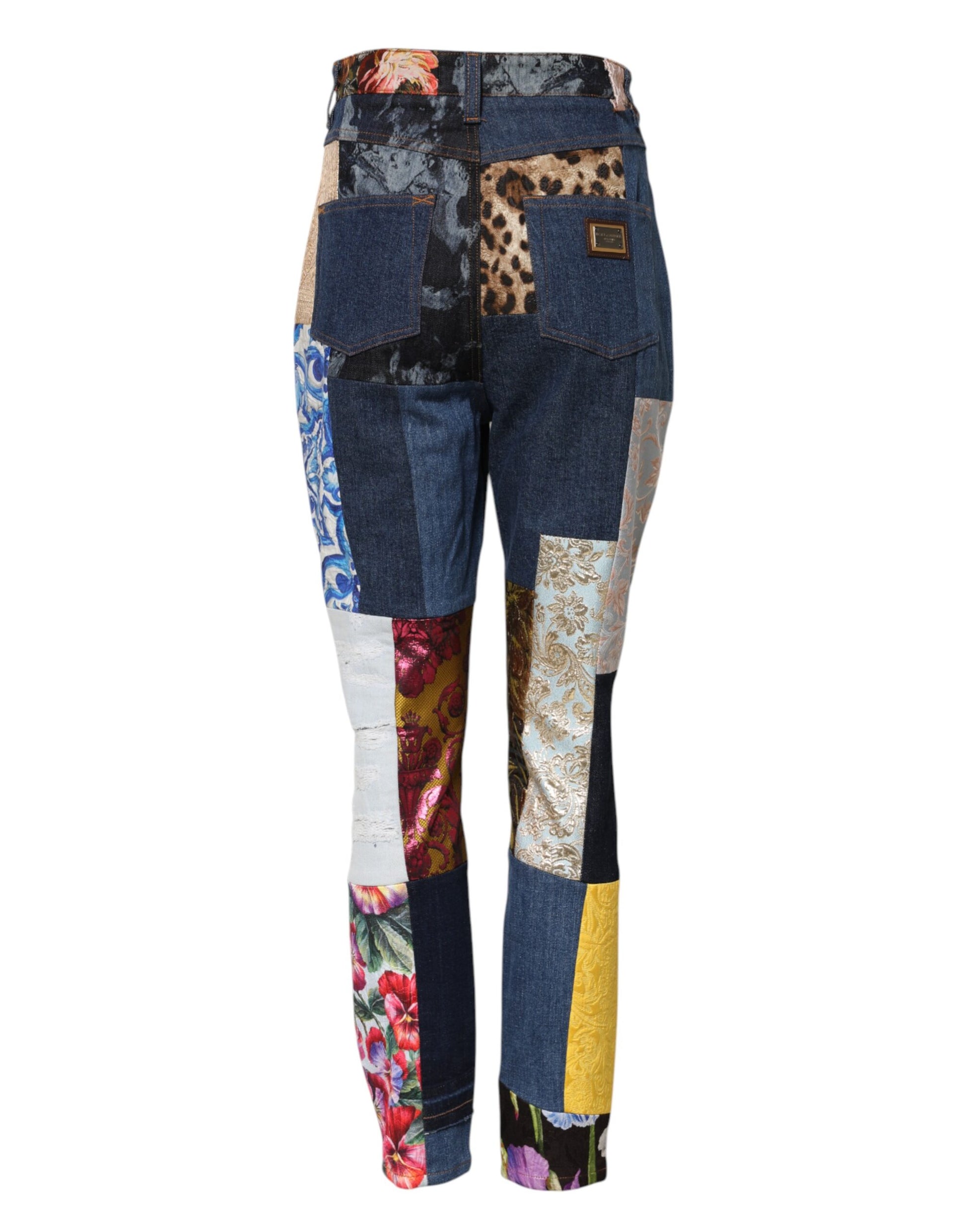 Dolce & Gabbana Multicolor Patchwork Skinny Denim Jeans Dolce & Gabbana