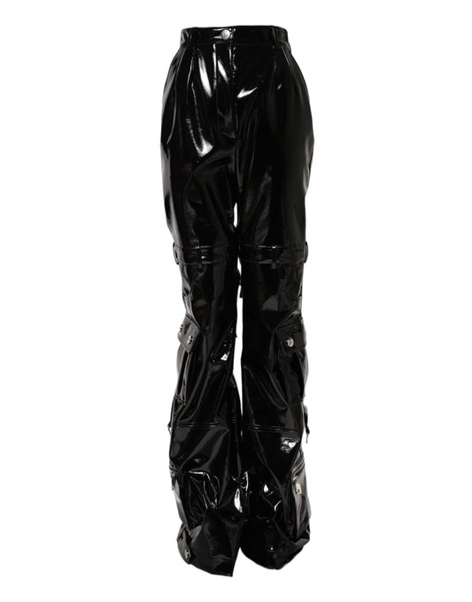 Dolce & Gabbana Black High Waist Cargo Bootcut Pants Dolce & Gabbana