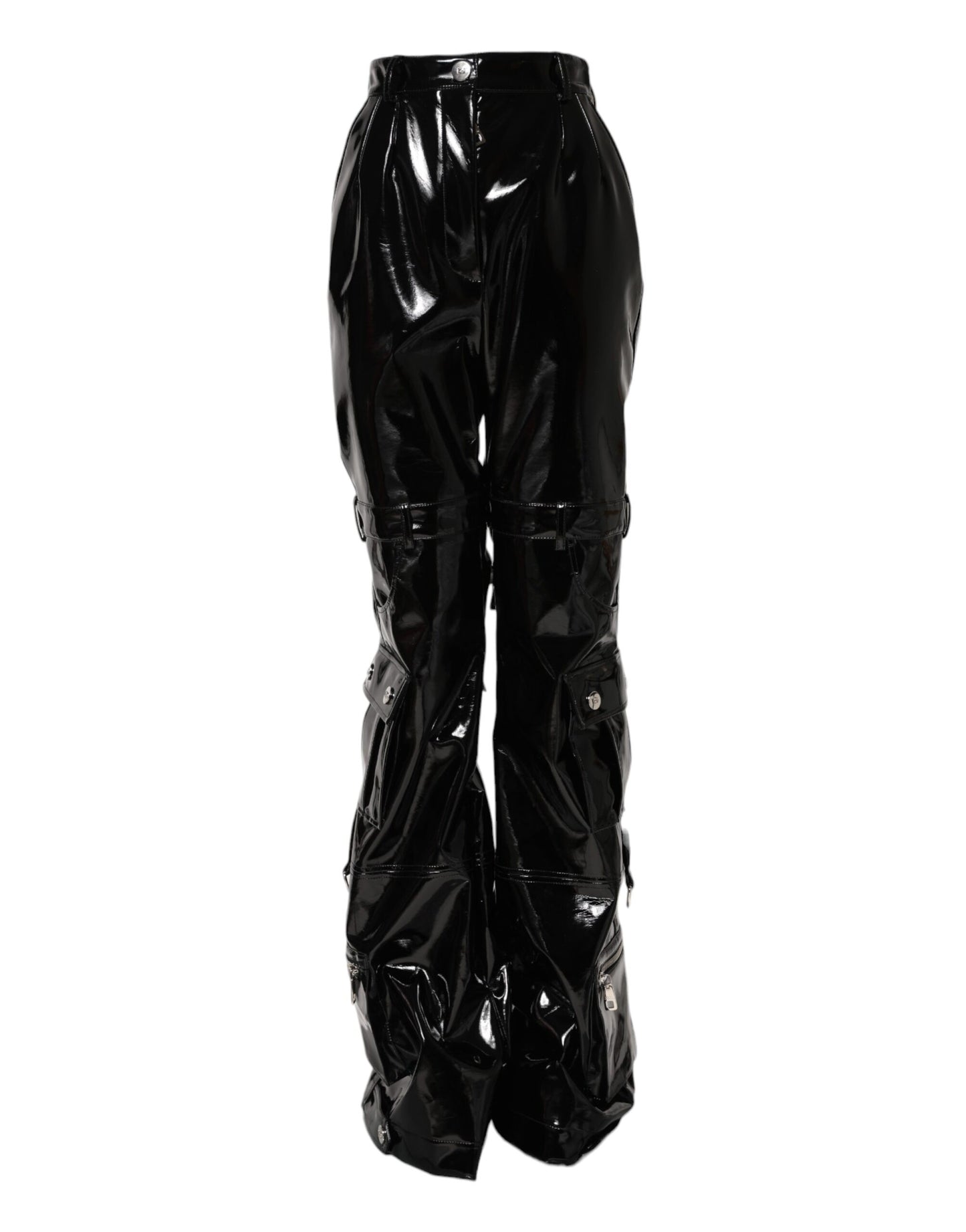 Dolce & Gabbana Black High Waist Cargo Bootcut Pants Dolce & Gabbana