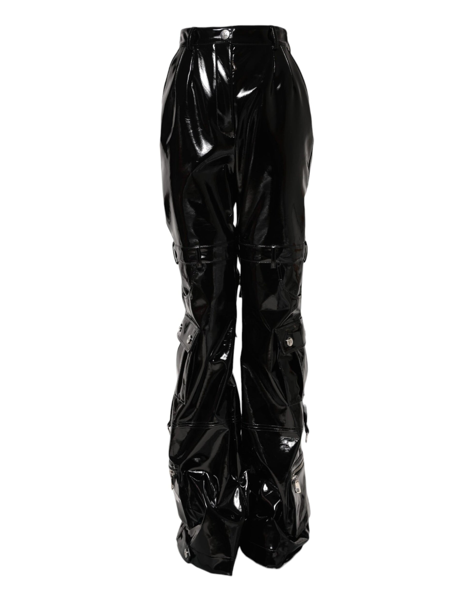 Dolce & Gabbana Black High Waist Cargo Bootcut Pants Dolce & Gabbana
